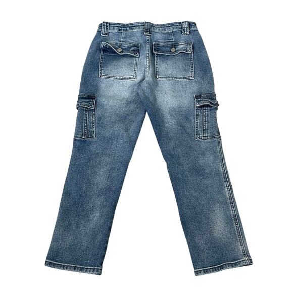 Kancan Avery Cargo Jeans in Blue Medium Wash - Picture 5 of 10